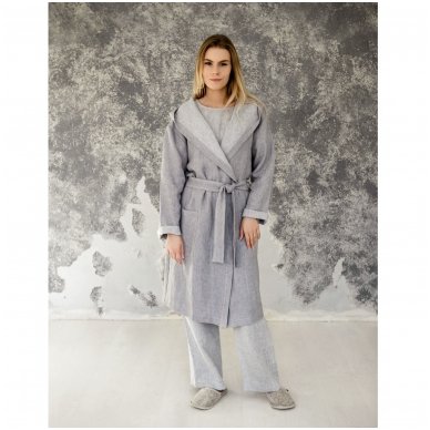 Light linen bathrobe