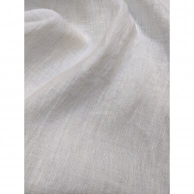 Softened off white linen fabric, width 320 cm