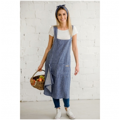 Pinafore kitchen apron with napkin